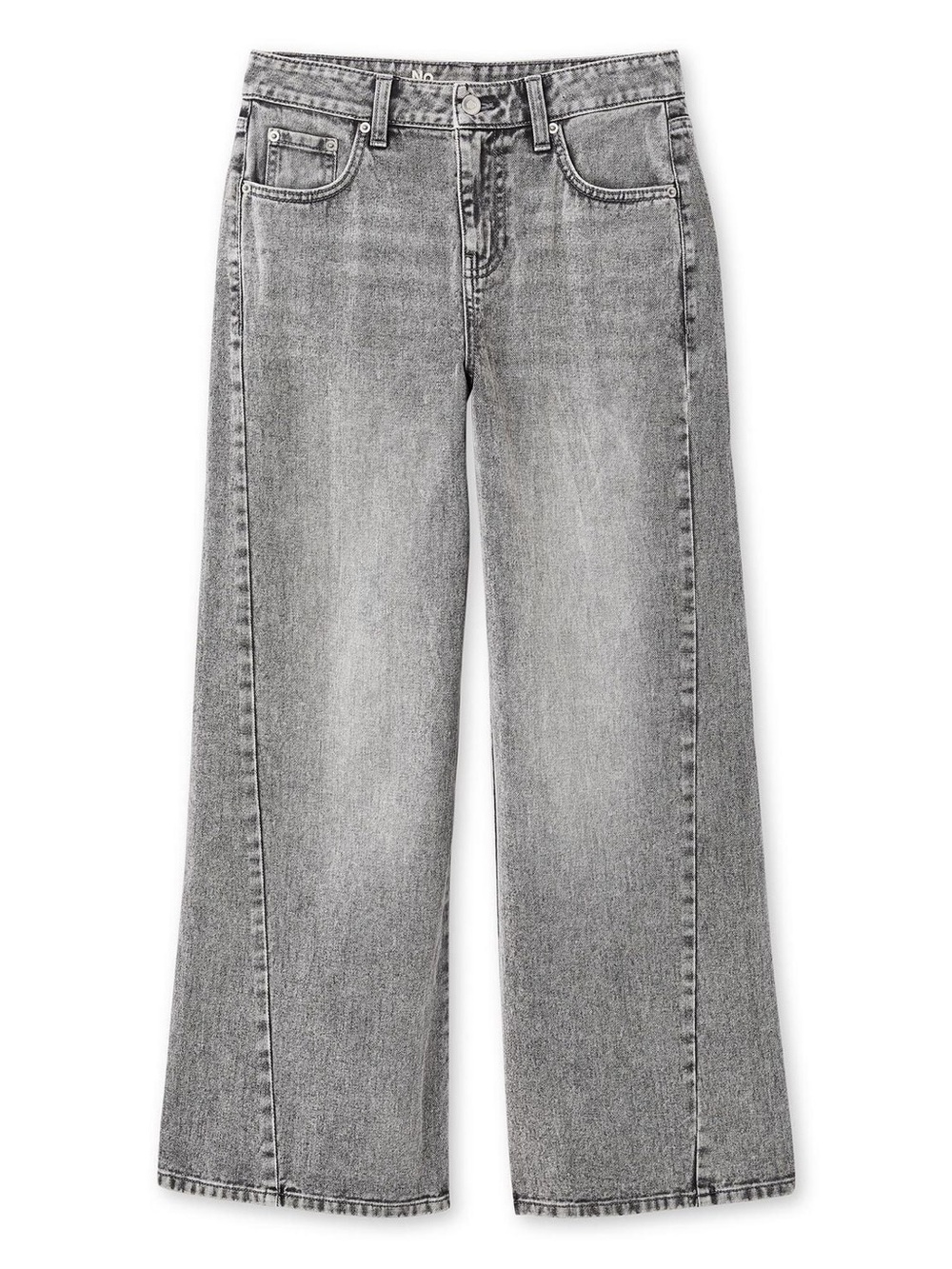 Ardene Light Grey High-Rise Wide Leg Jeans